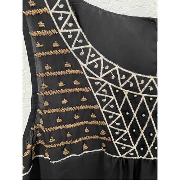 Francescas Blue Rain black Beaded Tank Medium - Picture 3 of 4